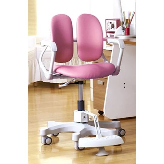 人體工學椅-豪優兒童雙背椅-固定扶手-粉紅色-二手七成新-面交自取