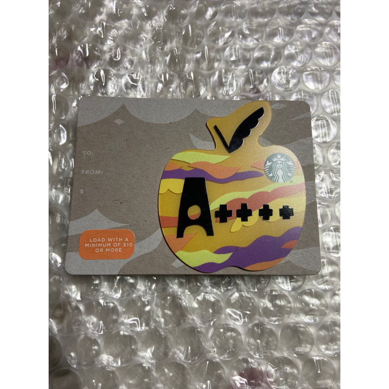 美國 星巴克隨行卡 2017 A++++蘋果造型卡