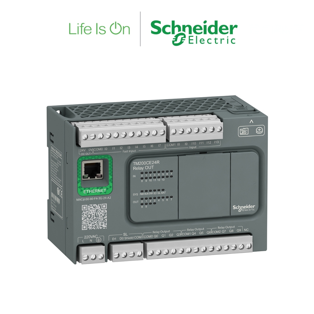 【Schneider Electric施耐德】TM200CE24R 邏輯控制器 24 IO 繼電器+乙太網路