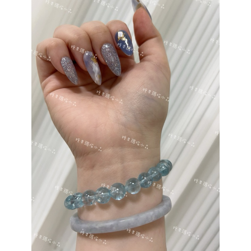 糖果瑪瑙水晶 ✪ 頂級高質感 濃郁 藍托帕 友誼之石 托帕石 迷霧中的寶石 藍托帕天然寶石 11月的生辰石 手珠手串手鏈