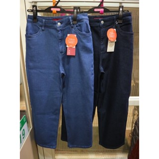 婕的店日本精品~日本帶回~aiai裡起毛舒適保暖牛仔褲 寬褲(67~73)2623-1