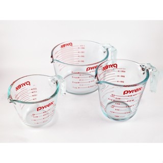 美國康寧 Pyrex 百麗玻璃量杯 單耳式測量杯 (250ml/500mL/1000mL) 耐熱玻璃