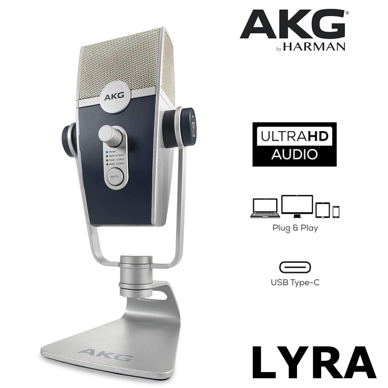 AKG / LYRA USB 麥克風 DTM 影片分發 遊戲解說 Podcast 現場錄音 100% 正品日本直銷