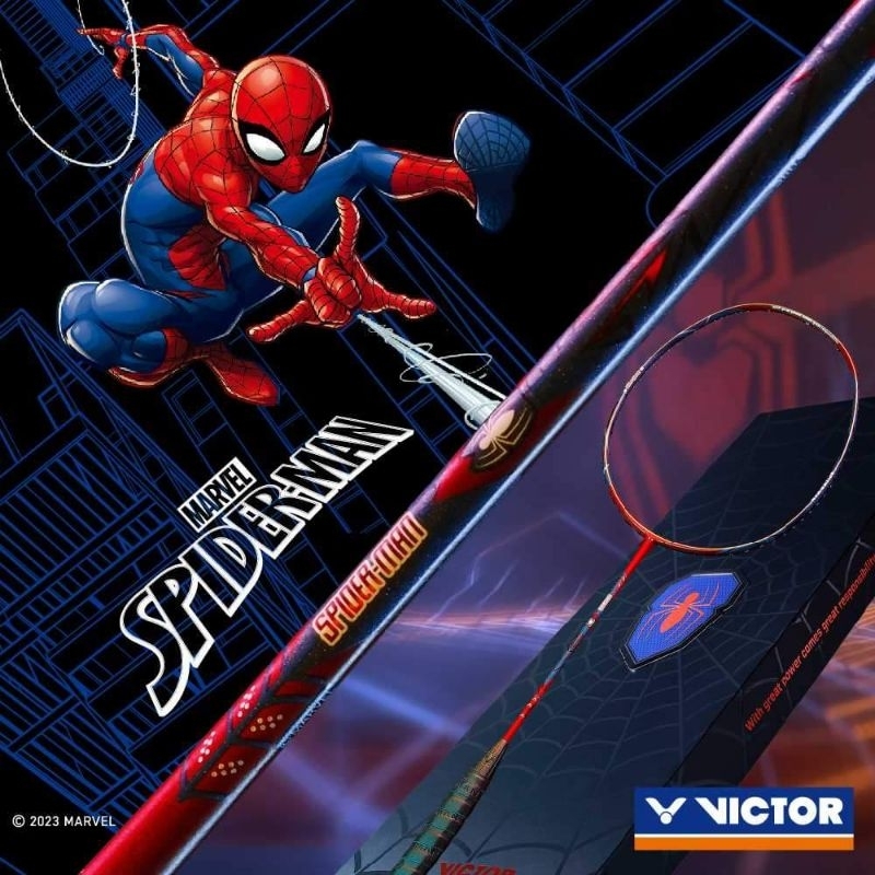 £羽眾不同╭＊勝利【VICTOR】蜘蛛人系列限量羽球拍禮盒 SPIDER-MAN 《超級英雄》