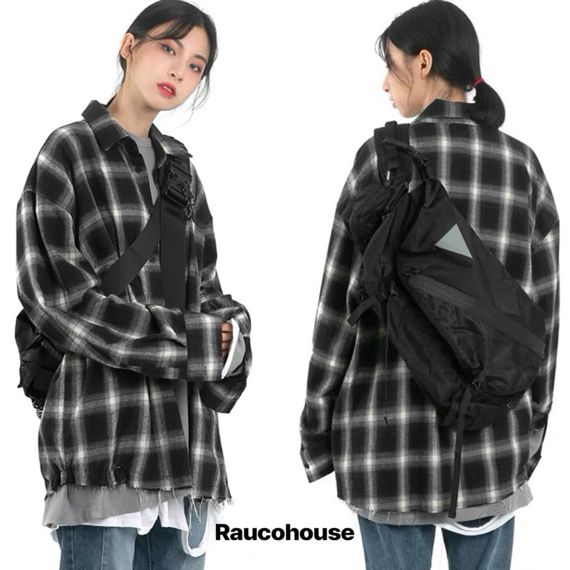 [HYC] 韓國 Raucohouse 多功能戰術 大容量 側背包 3m 反光三角標 郵差包 包包 肩背包 肩包 背包