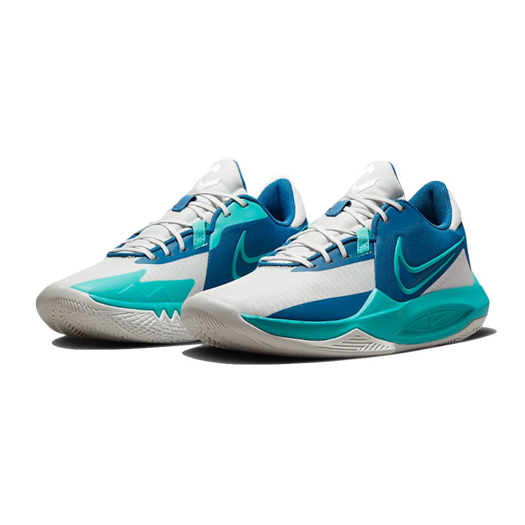 Nike 籃球鞋 Precision 6 男款 運動鞋 男鞋 低筒 運動 訓練 舒適 緩震 白藍綠 DD9535-008