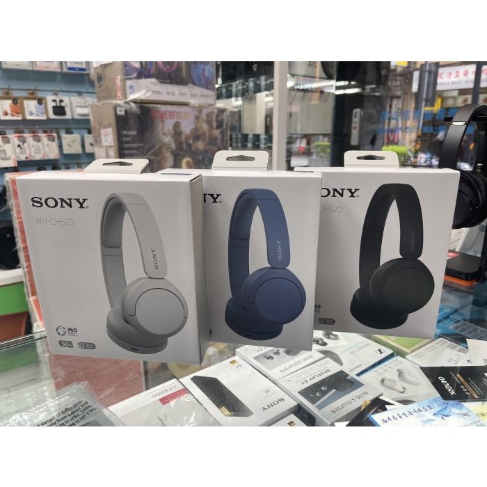 禾豐音響 SONY索尼 WH-CH520 加送耳機收納袋 無線藍牙耳罩式耳機 CH520 公司貨