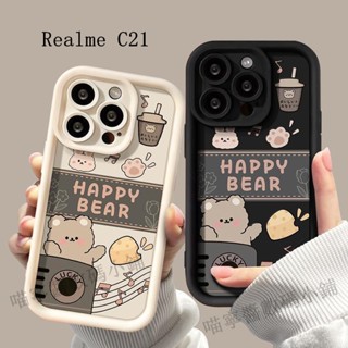 Realme卡通小熊防摔手機殼 適用Note 50 12X 12 11 10 pro+ C61 C51 C21 C35
