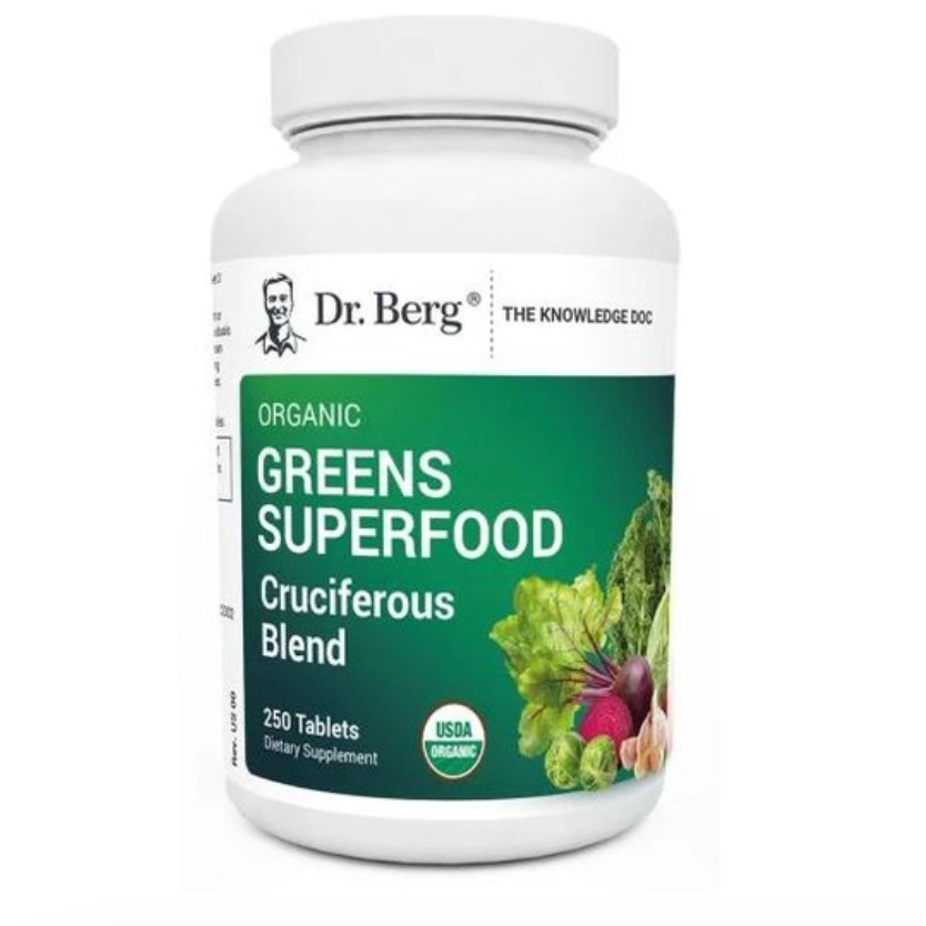 【🈵️千免運】美國Dr. Berg 柏格醫生Organic Greens Superfood十字花科蔬菜 250顆