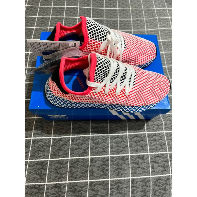 愛迪達 ADIDAS ORIGINAL RUNNER 紅藍螢光色跑步鞋/慢跑鞋/休閒鞋/CQ2624-26.5號