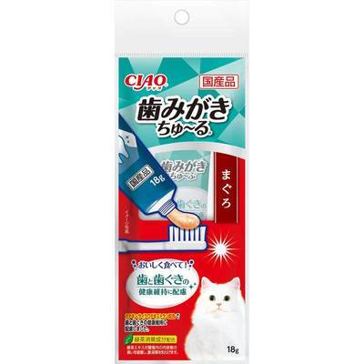 CIAO貓咪口齒清潔牙膏  日本製原廠正貨 Ciao 日本CIAO 寵物牙膏 貓咪牙膏 牙膏肉泥 肉泥膏18G