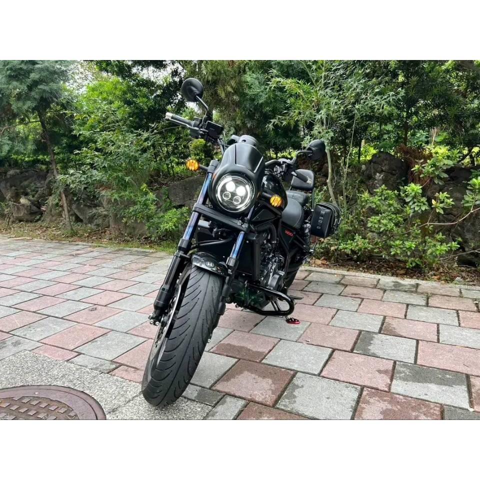 Rebel 1100T黑色頭燈整流罩 適用於 Honda 叛逆者500改裝黑色頭燈整流罩 Rebel250