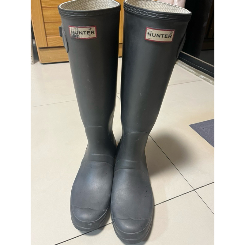 Hunter Boots original tall長筒雨靴雨鞋 霧面銀鐵灰 US10 UK9 EU43