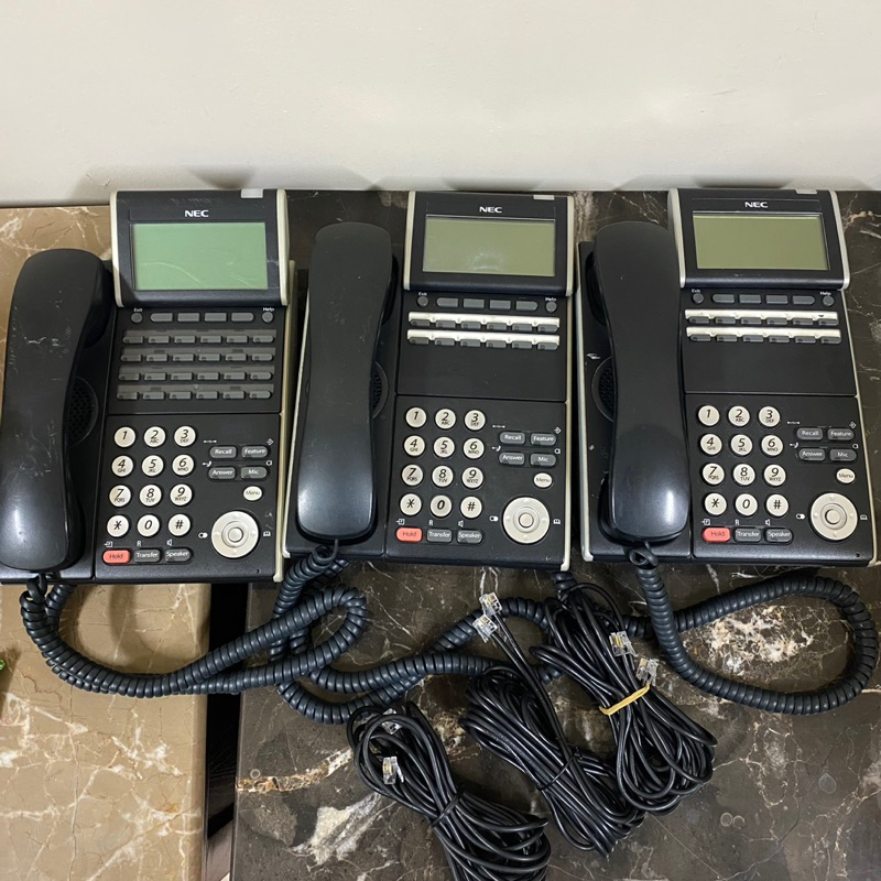 三台$1299 NEC DT300 Series DTL-120-1P(BK)TEL 24鍵顯示型數位專用電話機 ·