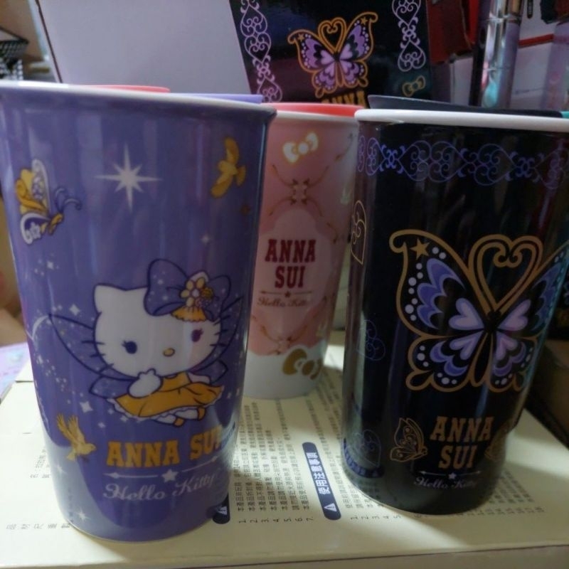 7-11 Hello Kitty 系列 ANNA SUI保溫瓶 圍巾批肩雙層陶瓷保溫杯 限量