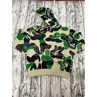 全新 現貨 【 BAPE X BAYC 】CAMO PULLOVER HOODIE 綠迷彩 帽TEE L