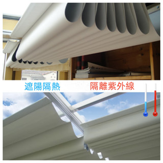 電動遮陽頂簾 電動遮陽棚 伸縮遮陽簾 玻璃陽光房遮陽頂簾隔熱 電動折疊天棚簾 閣樓天窗 電動蜂巢遮光窗簾 客製化尺寸