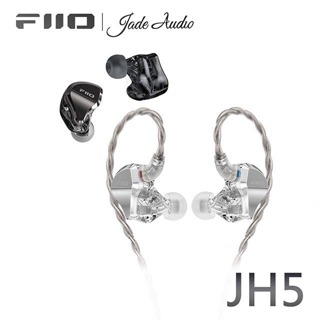 【風雅小舖】【FiiO X Jade Audio JH5 一圈四鐵五單元CIEM可換線耳機】10mm碳纖維球頂振膜