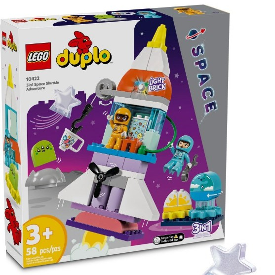 [大王機器人] 樂高 LEGO 10422 DUPLO-三合一太空梭歷險 幼兒得寶