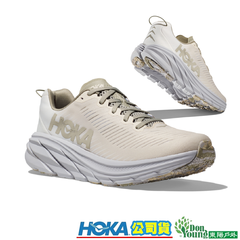 【HOKA 】男 Rincon 3 一般楦 超輕量路跑鞋 1119395BYT灰綠/燕麥奶色