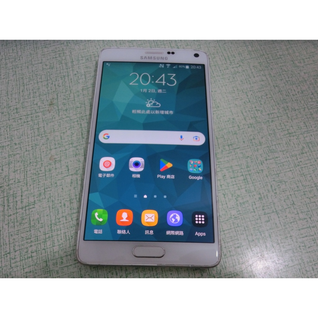 Samsung note4 NOTE 4 N910u 白色 功能正常良好 品相佳 全新電池