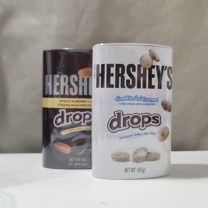 好時Hershey's Drops  夾餡可可風味球/杏仁夾餡牛奶巧克力 60g