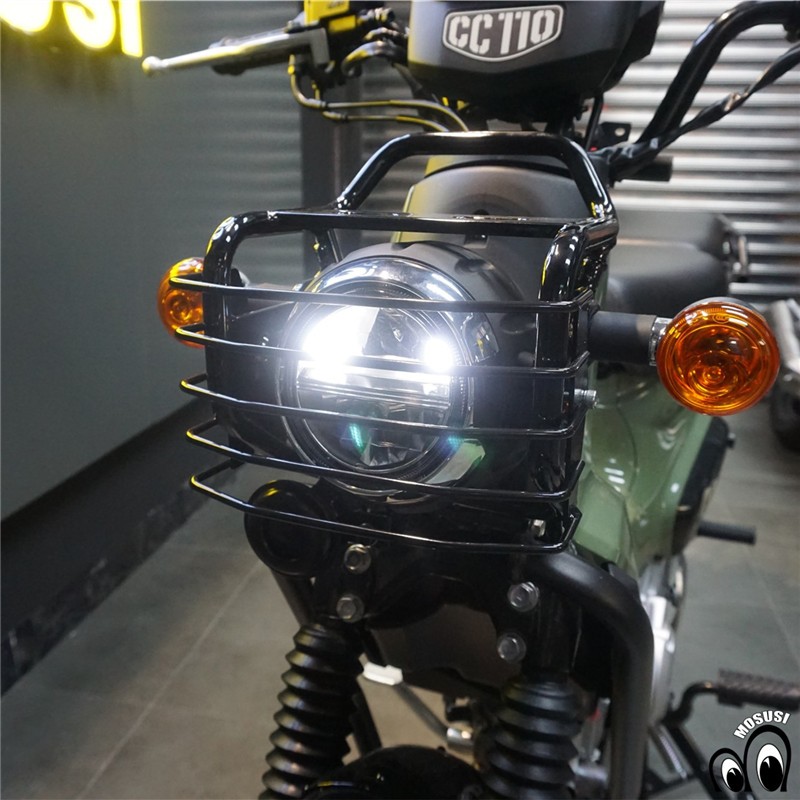 CC110黑色大燈罩 適用於 Honda CC110改裝格柵罩 CUB110  CUB110黑色方向燈罩組