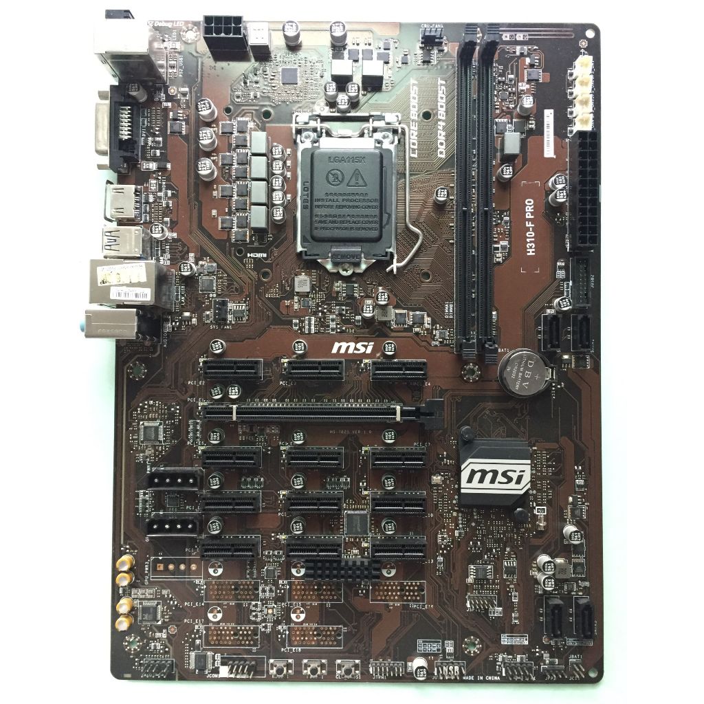 售 8代9代主機板 (微星 MSI H310-F PRO) 支援 PCIE3