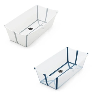 Stokke® Flexi Bath® X-Large 摺疊式浴盆加大版(白色/透明藍)