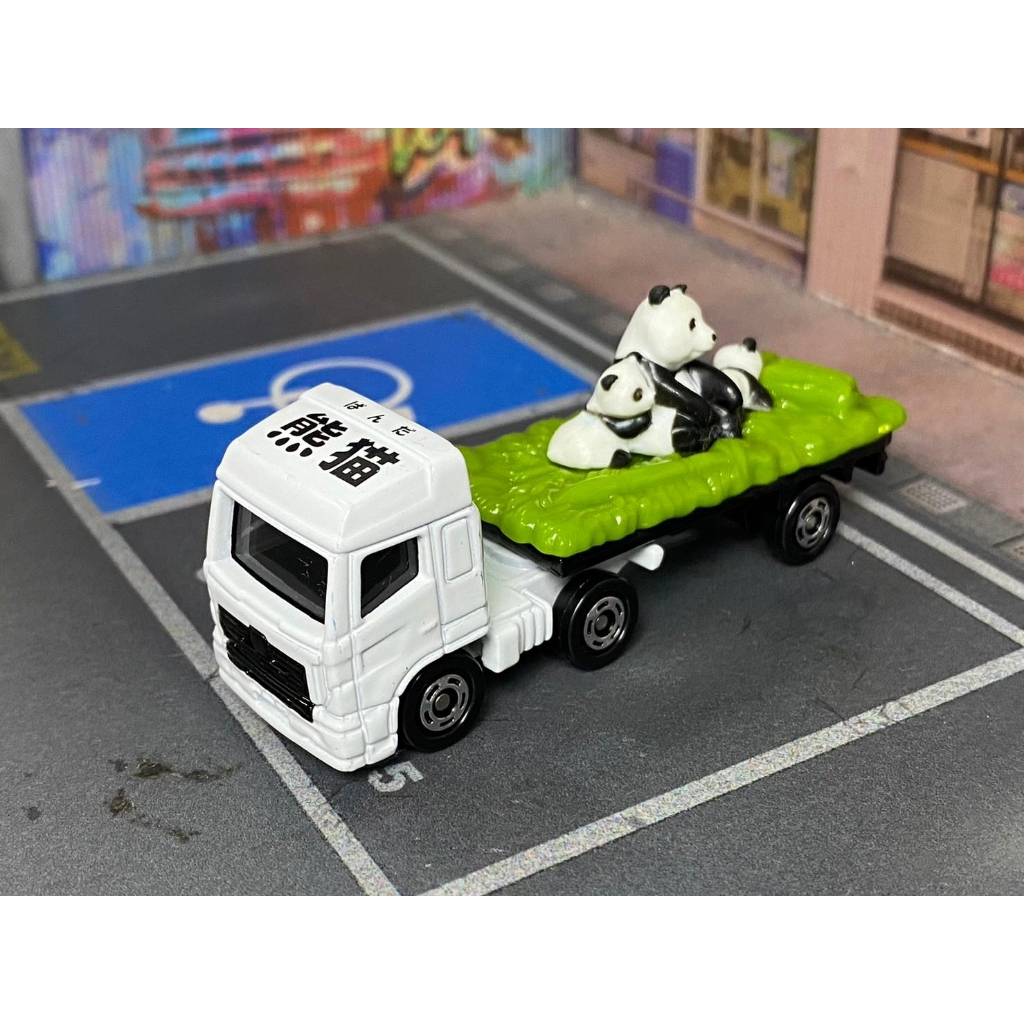 TOMICA-A12-無盒戰損-熊貓運輸聯結車