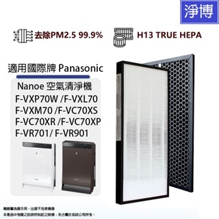 適用Panasonic國際牌F-VXP70W F-VXL70 F-VXM70 F-VC70XP 空氣清淨機濾網