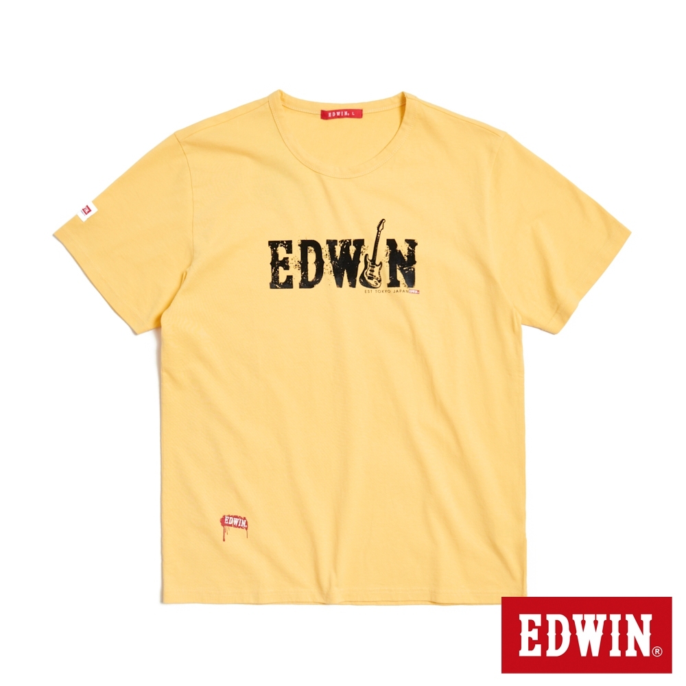 EDWIN 人氣復刻款 EDGE 搖滾LOGO短袖T恤(銘黃色)-男款