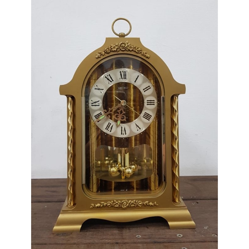 精工鐘日本製，停擺的老時鐘，高30公分。