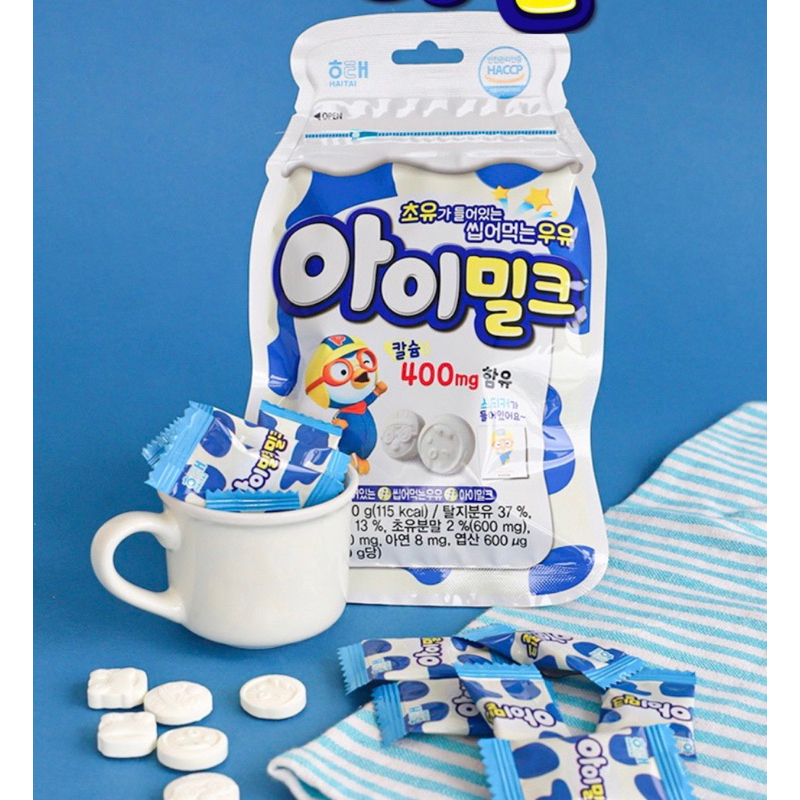 🇰🇷 HAITAI 海太 pororo 牛乳片 30g 韓國代購 牛奶片