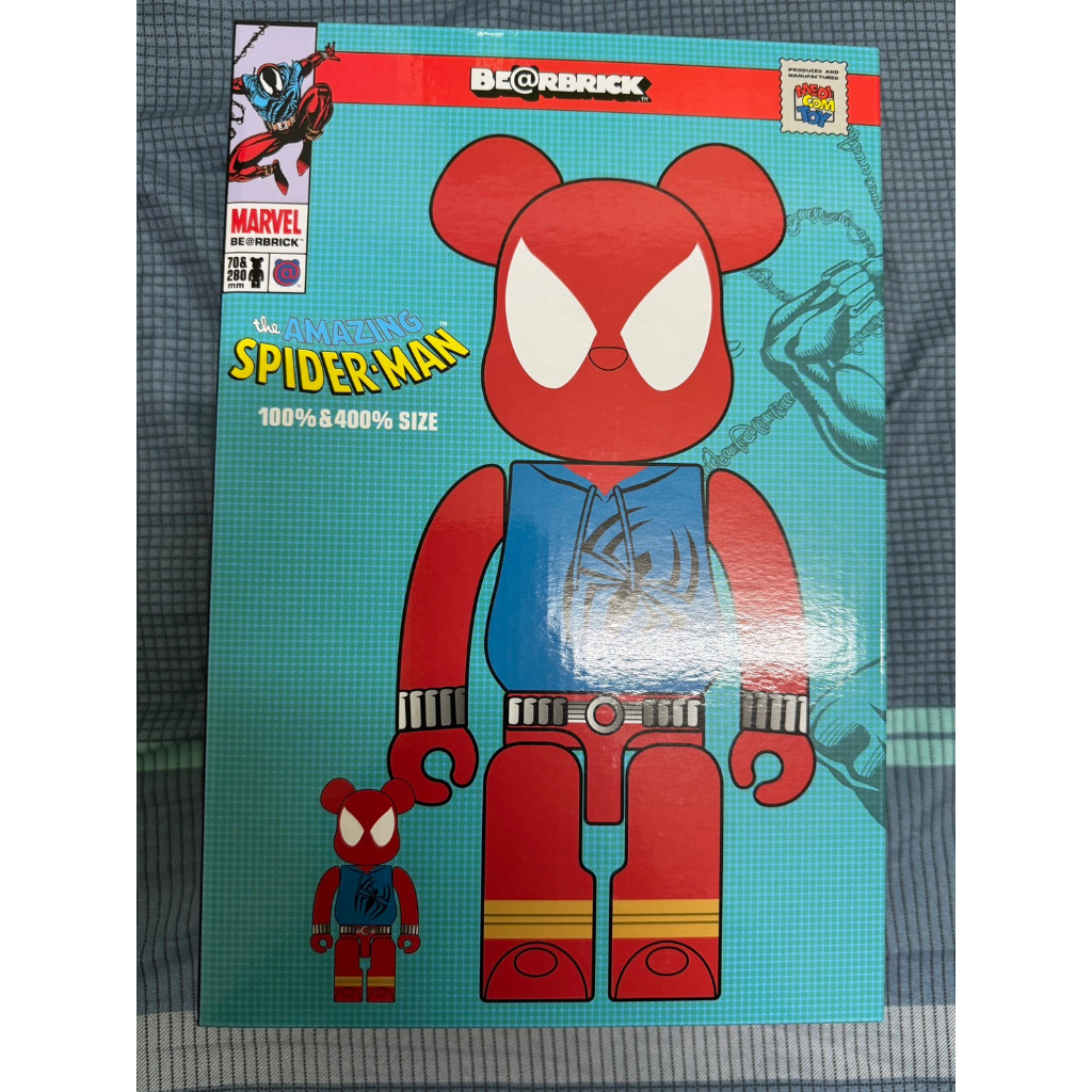 BE@RBRICK BEARBRICK SPIDER MAN BLACK COSTUME 漫威蜘蛛人 猩紅蜘蛛