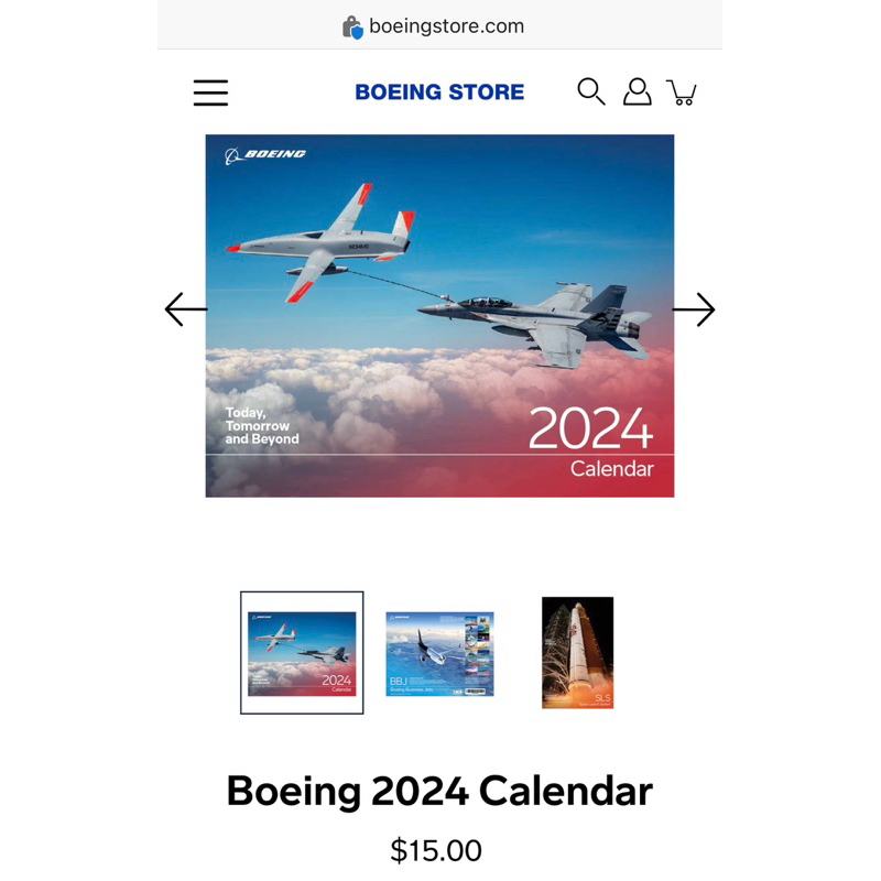 ✈️波音年曆 月曆 Boeing 2024 Calendar 2024飛機年曆 飛機月曆 飛機掛曆