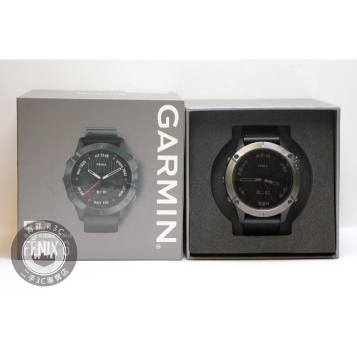 【台南橙市3C】Garmin Fenix 6 進階複合式運動GPS腕錶 47mm 石墨灰 黑錶帶 二手手錶 #85774