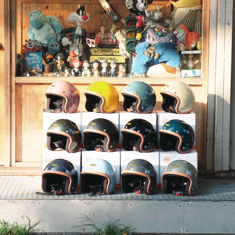 飛猴安全帽【California Motorcycle】超多顏色！加州復古安全帽 淺咖啡膠條車線 下單備註尺寸