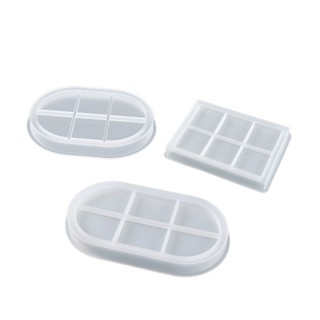 ★手作料庫★ 長方橢圓收納託盤鏡面矽膠模具 DIY手工模具 水晶滴膠模具