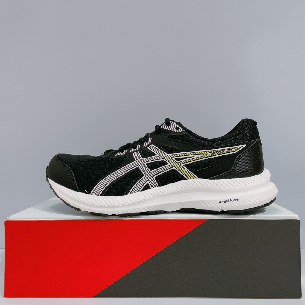 ASICS GEL-CONTEND 8 (D) 女生 黑色 寬楦 透氣 輕量 運動 慢跑鞋 1012B319-013