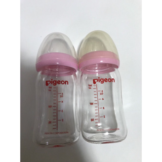 pigeon貝親-母乳實感寬口玻璃奶瓶（160ml)一個200