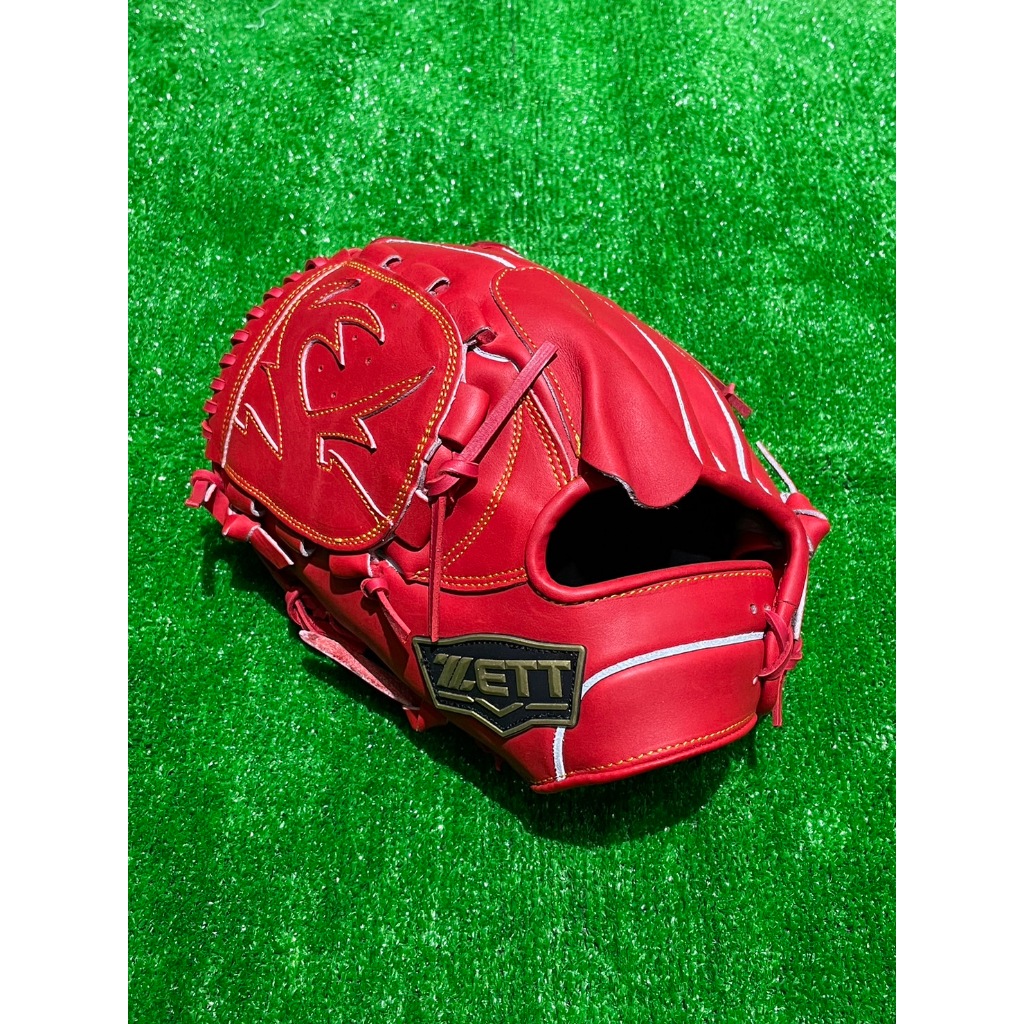 棒球世界ZETT A級硬式牛皮 棒壘球手套11.5吋投手檔特價 本壘版標紅色反手用