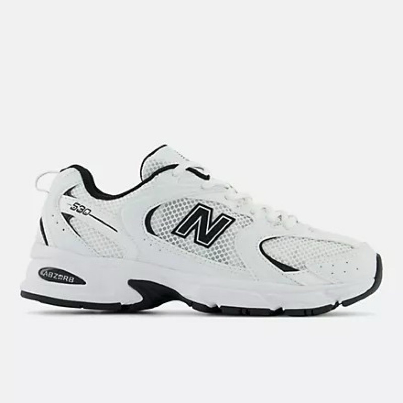 (元二商店）NEW BALANCE 530 白黑色 復古休閒鞋 老爹鞋 運動鞋 小LOGO 男女款 MR530EWB