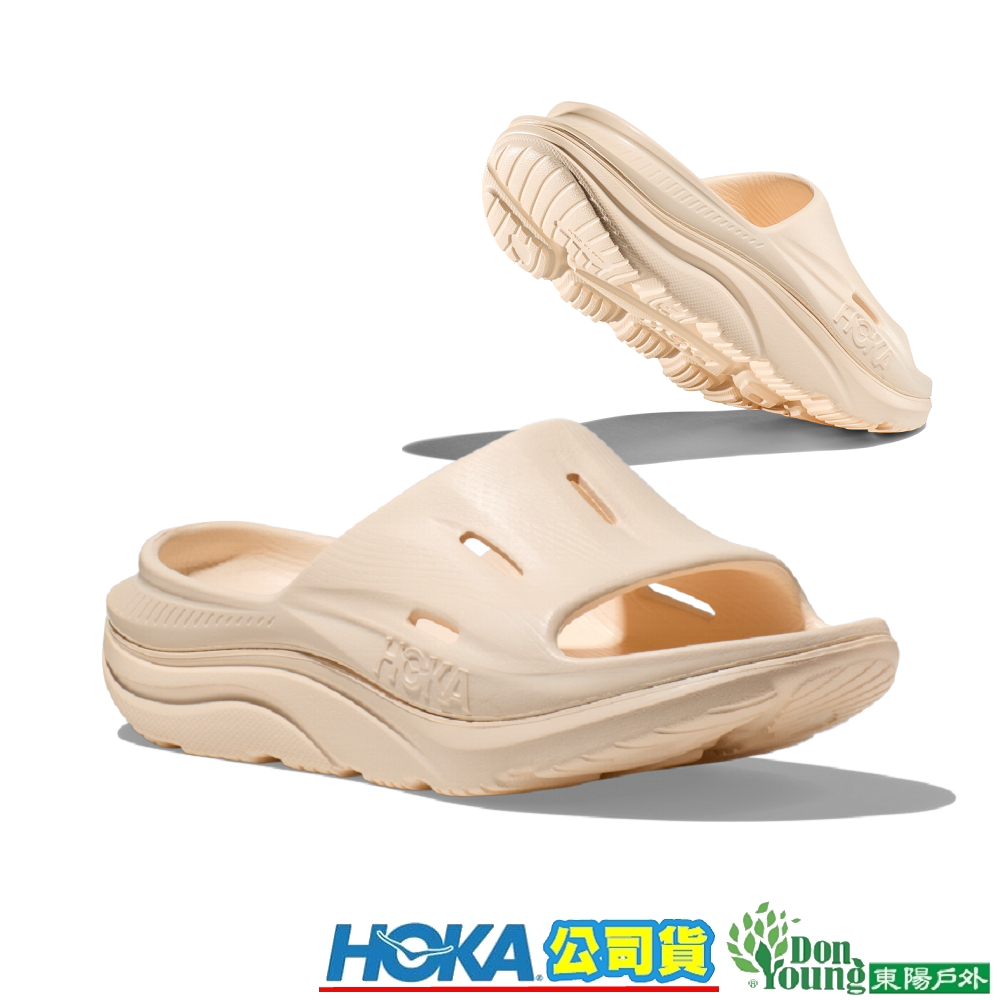 【HOKA】1135061VLV 中性款U ORA Recovery Slide 3恢復拖鞋/香草白