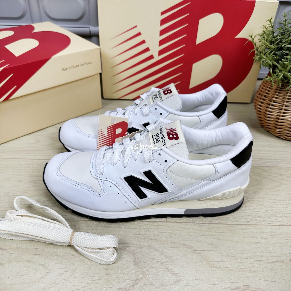 現貨 iShoes正品 New Balance 996 男鞋 美製 白 黑 皮革 經典 流行 休閒鞋 U996TC D