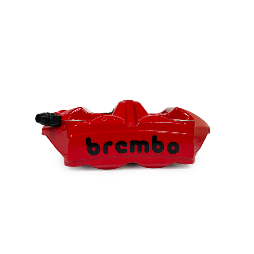 【正宇車業】Brembo M-4 高性能鑄造一體對向四活塞輻射卡鉗(單邊) 100mm 紅黑/紅白(豐年俐代理)