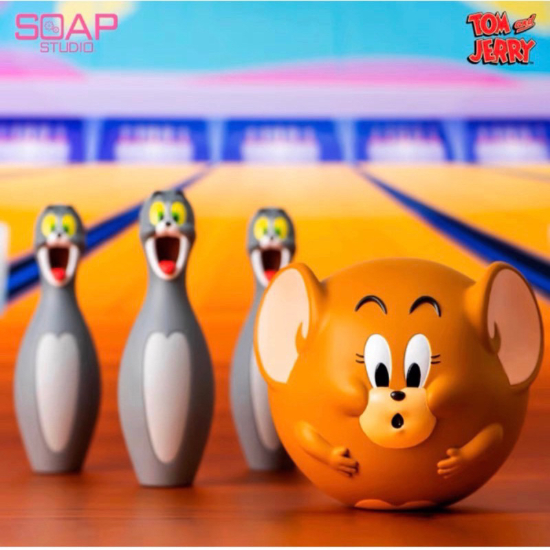 ［逼機臉玩具］現貨 Soap Studio 湯姆貓與傑利鼠 保齡球造型 正版授權 公仔 禮物 玩具