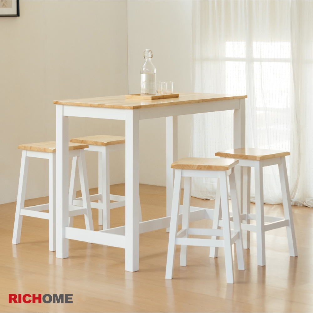 RICHOME   CH1367    簡約風實木餐椅(高腳椅)(只有餐椅)    餐椅   高腳椅   椅子