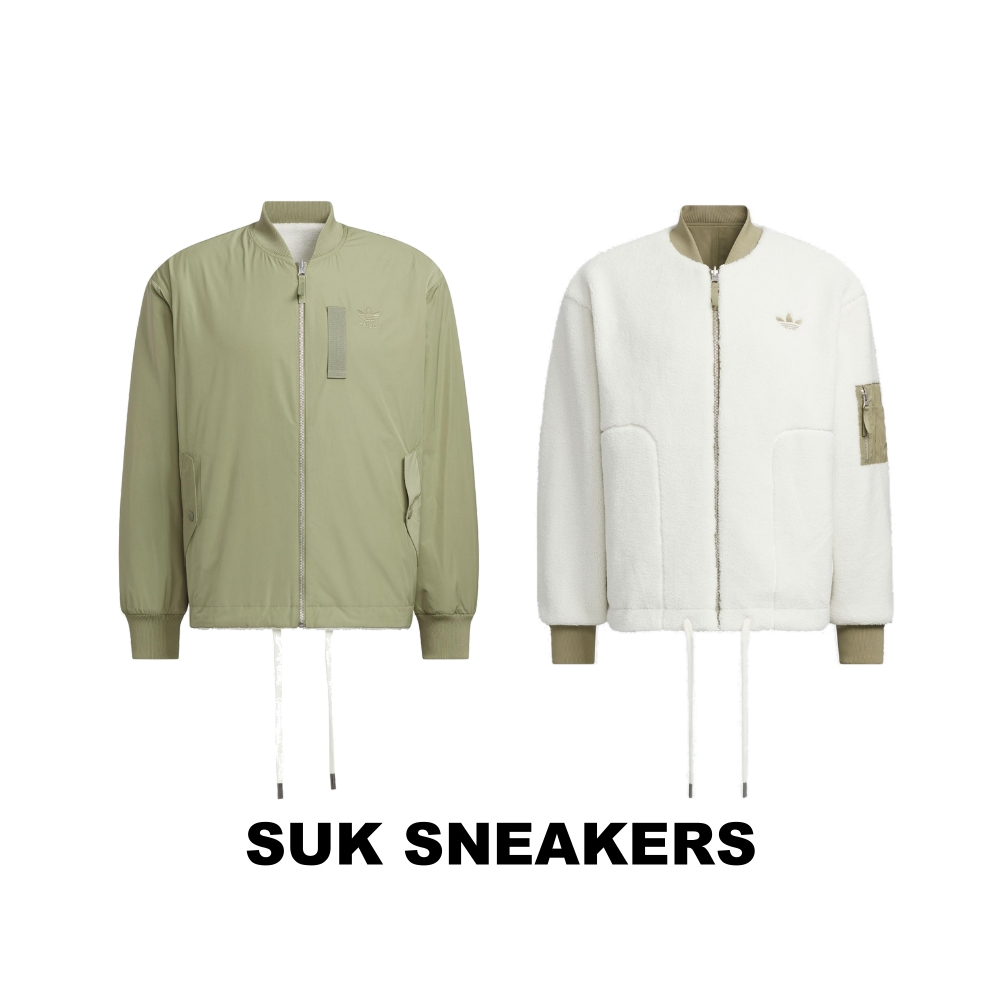 代購♦️2401 Adidas Rev Sherpa U 橄欖綠 白色 毛絨 雙面穿外套 工裝 外套 IN0990