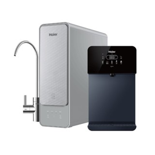 歡迎聊聊優惠中→Haier海爾壁掛UV瞬熱飲水機(黑)+RO600G淨水器